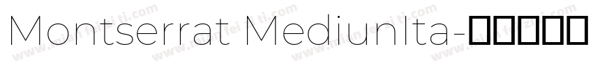 Montserrat MediunIta字体转换